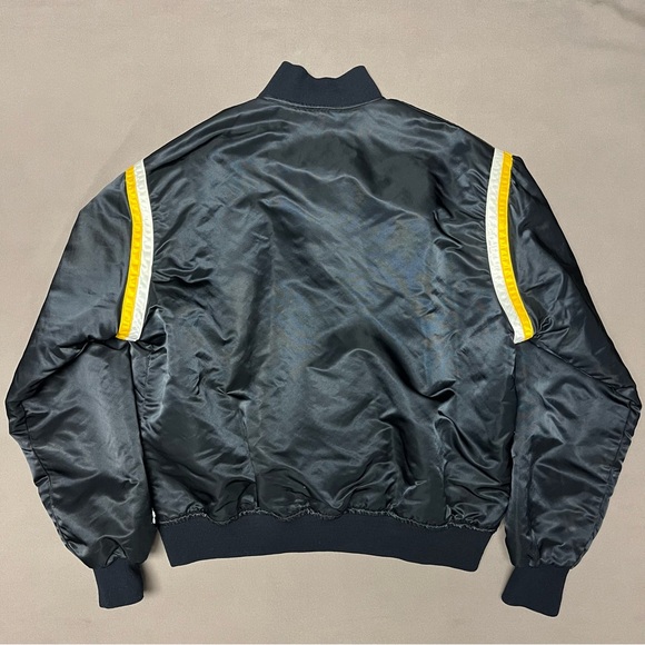 Vintage NBA Starter LA Los Angeles Lakers Black Letterman's Jacket - Men's XL - Picture 2 of 9